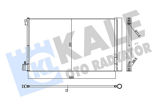 KLİMA RADYATÖRÜ (BRAZING)(KURUTUCULU) OPEL INSIGNIA - CHEVROLET MALIBU - SAAB 9-5 1.6I 2.0CDTI 08- [647X382X12]