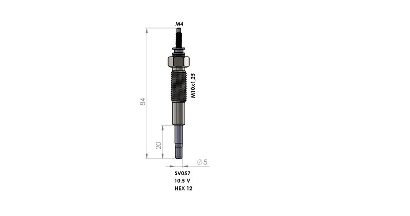 KIZDIRMA BUJİSİ (10,5V) KIA BESTA 2.2 / MAZDA E2200 / TRAKTÖR İŞBORA