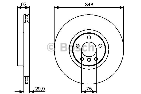 FREN DİSKİ (ÖN)(348MM) BMW X5 (E70)3.0D 02- / X6 (E71)