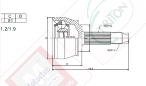 AKS KAFASI FIAT DOBLO 1.9 / 1.2 / 1.4 / 1.6