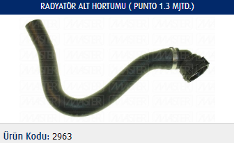 RADYATÖR ALT HORTUMU FIAT GRANDE PUNTO 1.3 MJTD