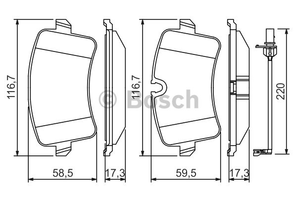 DİSK BALATA (ARKA)(ESKİ NO:0986TB3177) AUDİ A6 1,8-2,0-3,0TFSİ 11-