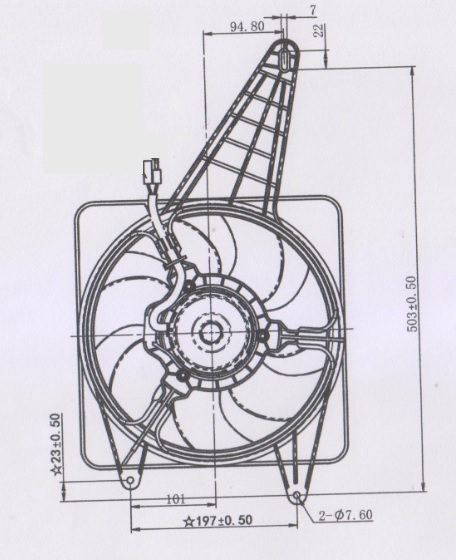 FAN MOTORU (DAVLUMBAZLI)(KABLOLU)(FFI051K) FIAT M131 DKŞ KABLOLU