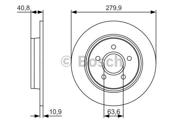 FREN DİSKİ (ARKA)(280MM) FORD FOCUS II 1.6 TDCİ-2.0-2.0 T / C-MAX VOLVO S40