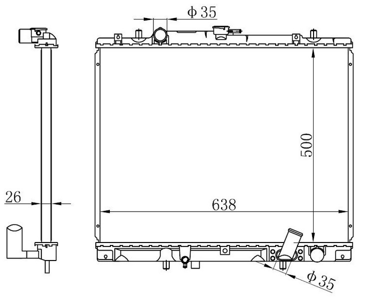 SU RADYATÖRÜ (BRAZİNG)(MT)(BMI081) MİTSUBİSHİ L200 01-06