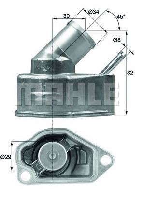 TERMOSTAT (92°C) OPEL ASTRA F / ASTRA G / ASTRA H 2,0 TRB