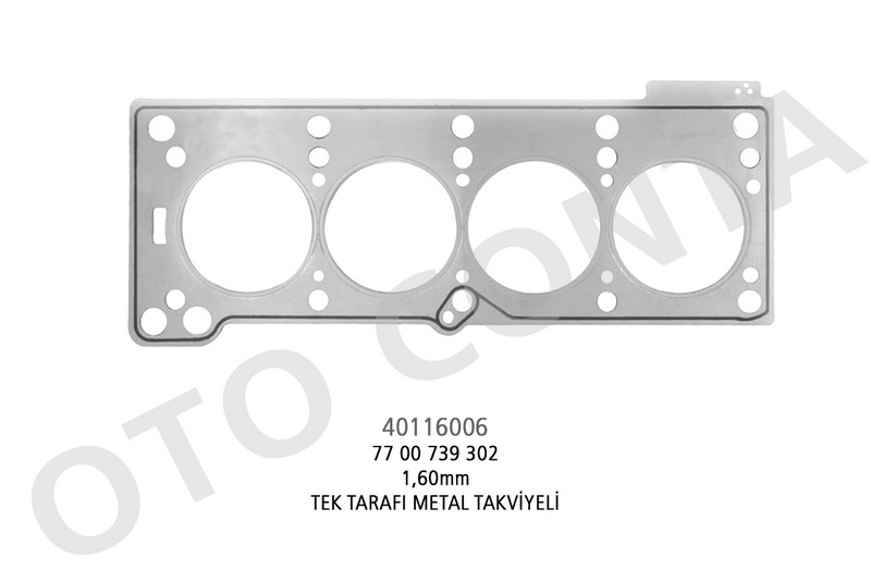 (OTC)SİLİNDİR KAPAK CONTASI (1,60MM)(LPGLİ ARAÇLAR RENAULT R19 1.4 / CLIO 1.4