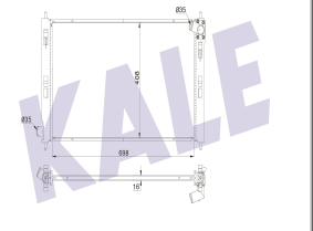 SU RADYATÖRÜ (BRAZING)(MT) CITROEN C-CROSSER / PEUGEOT 4007 2.4 16V 08- / MITSUBISHI ASX / LANCER VIII 1.6 1.8 2.0DID 08- / OUTLANDER 2.0/2.2DID 06-