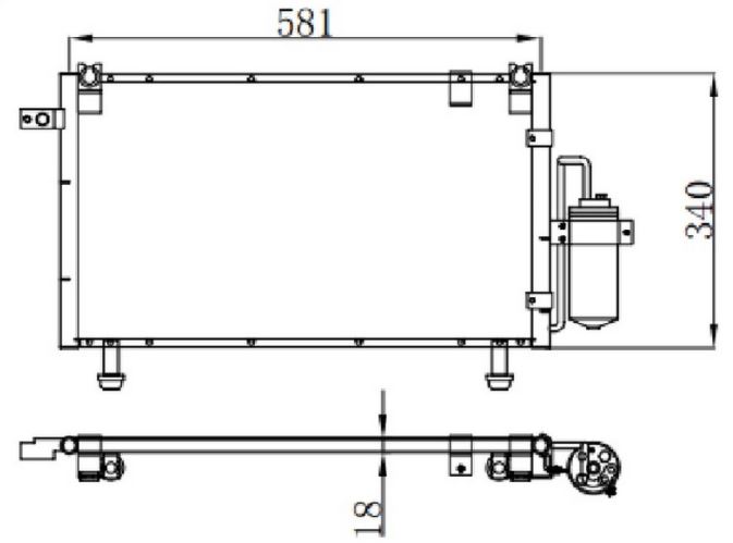 KLİMA RADYATÖRÜ ISUZU DMAX  (02+) (581x340x18)