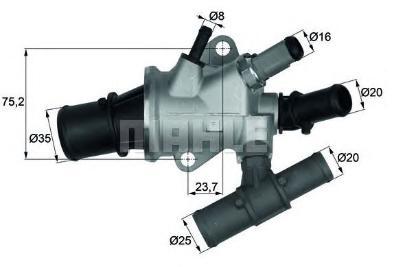 TERMOSTAT (88°C) FIAT DOBLO 1,9D JTD 01-