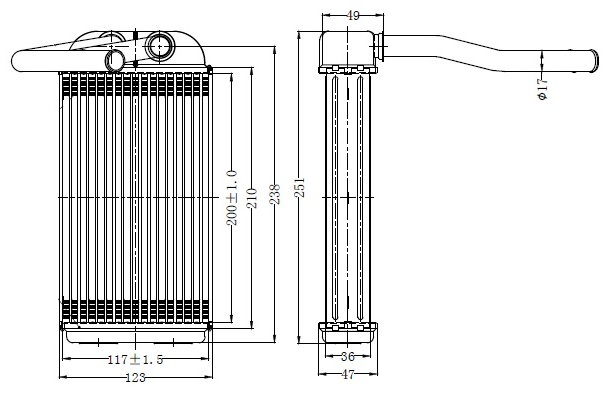 KALORİFER RADYATÖRÜ(KHN026)(Y.NO:KHN026026) CİVİC 91-95