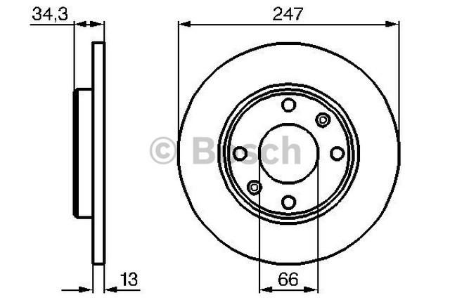 FREN DİSKİ (ÖN)(247MM) PEUGEOT 206 98- / 306 96- / CITROEN XSARA 98-