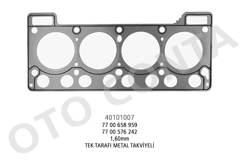 (OTC)SİLİNDİR KAPAK CONTASI (1,60MM)(LPGLİ ARÇ) RENAULT R12 1.3 METAL