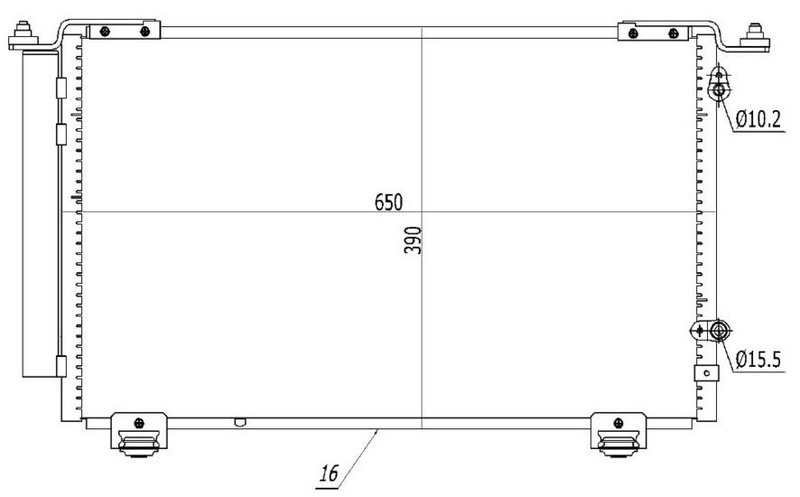 KLİMA RADYATÖRÜ(CTO843) AVENSİS 2.0İ 16V-2.4İ 16V 03-