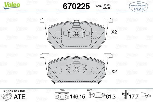 DİSK BALATA (ÖN) VW POLO VI 1.0-1.0 TSI-1.5 TSI-1.6 TDI 17- / T-CROSS 1.0 TSI-1.5 TSI-1.6 TDI 18-