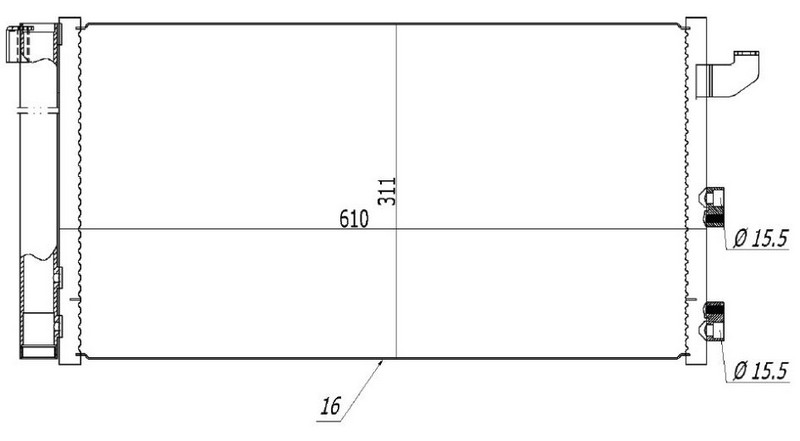 KLİMA RADYATÖRÜ(CFI771) FİAT PANDA 1,1İ - 1,2İ 03-