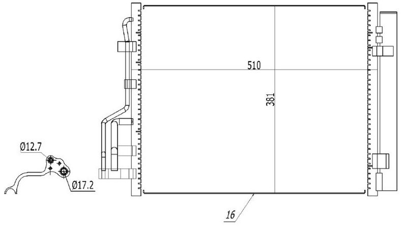 KLİMA RADYATÖRÜ(CHY670) HYUNDAİ İ30 1,6-2,0CRDİ 07-