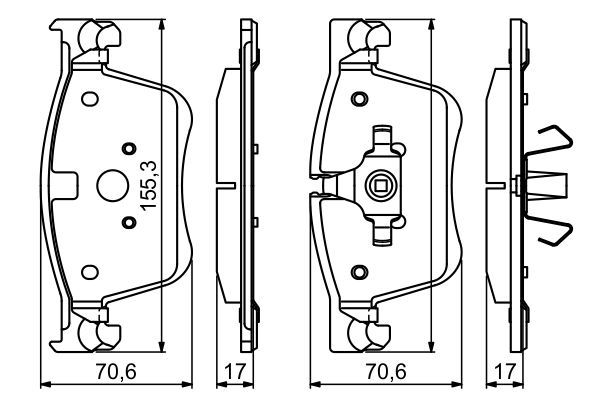 DİSK BALATA (ÖN) CITROEN C4 II / C4 II PICASSO / C4 SPACETOURER / C5 AIRCROSS / PEUGEOT 308 II