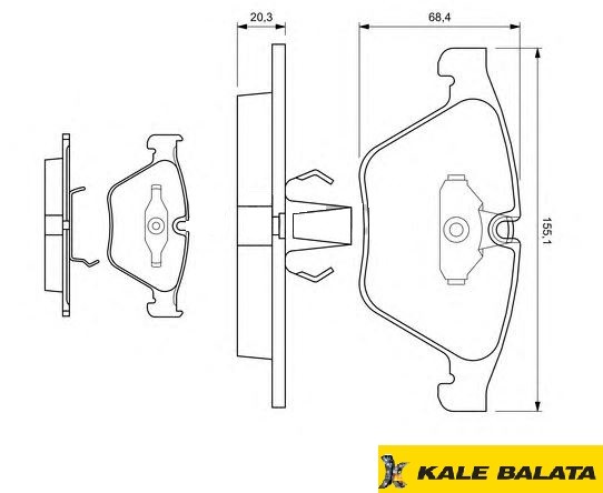 DİSK BALATA (ÖN) BMW 5 (E60) 05- / BMW 6 (E63) 07- / BMW 7 (E65-E66-E67) 03-