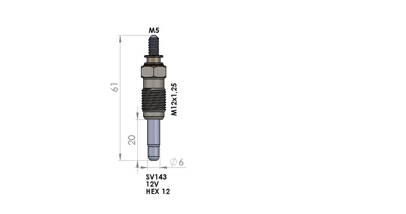 KIZDIRMA BUJİSİ (12,0V) NISSAN VANETTE / SKYLINE 2,0 2,8D