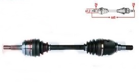 AKS KOMPLE (SOL)(665mm) TOYOTA AURIS 1.4 D4D 07-