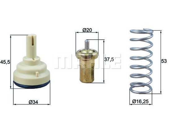 TERMOSTAT (105°C) VW GOLF 07-13 / JETTA IV 11- / PASSAT 07-10 / TIGUAN 10-18 / SEAT ALTEA 07- / TOLEDO III 07-09 / SKODA RAPID 12-15