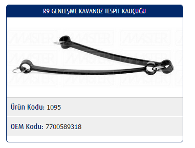 GENLEŞME ŞİŞESİ TESPİT KAUÇUĞU RENAULT R9