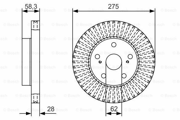 FREN DİSKİ (ÖN)(HAVALI)(275MM) TOYOTA HILUX 2.5D 05-