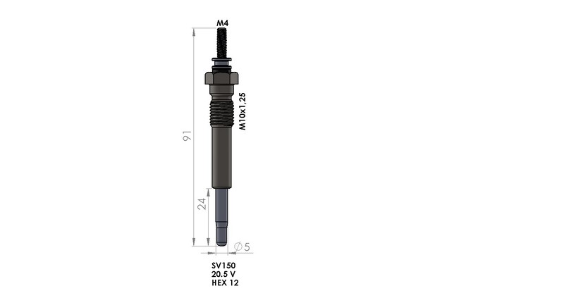 KIZDIRMA BUJİSİ (20,5V) ISUZU EFL155 / 253 / 254 / 256 / 350