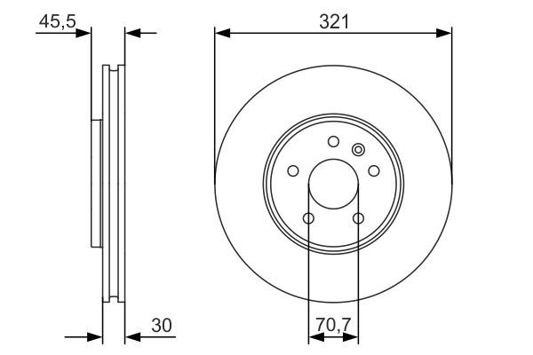 FREN DİSKİ (ÖN)(321MM) OPEL ASTRA J 1.3 CDTI 09-15 / ZAFIRA TOURER C 1.4 11-