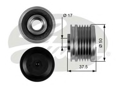 ALTERNATÖR KASNAĞI (5 KANALLI) MB A SERİSİ (W168) 01-04, (W169) 04-12, B SERİSİ (W245) 05-11, VANEO (414) 02-05, / MITSUBISHI COLT VI 04-12, / SMART FORFOUR (454) 04-06