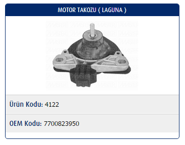 MOTOR TAKOZU RENAULT LAGUNA I 2.0 16V