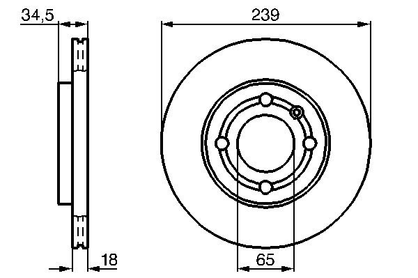 FREN DİSKİ (ÖN)(239MM) VW POLO 99- / POLO III 94- / SEAT AROSA 98-