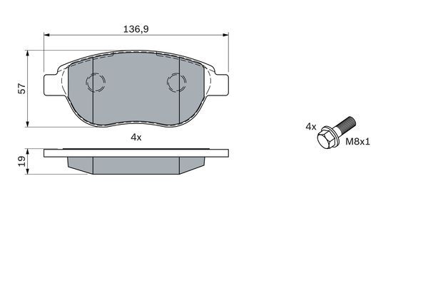 DİSK BALATA (ÖN)(ESKİ NO:0986495225) PEUGEOT 207-307 1.6 HDİ 02-