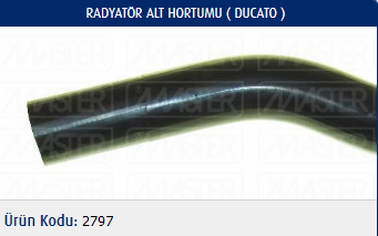 RADYATÖR ALT HORTUMU FIAT DUCATO 2.0-2.2 JTD 02-